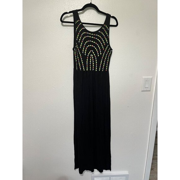 Olive + Oak Dresses & Skirts - Olive + Oak Dress Maxi Black with Embroidery on Bodice Womans M